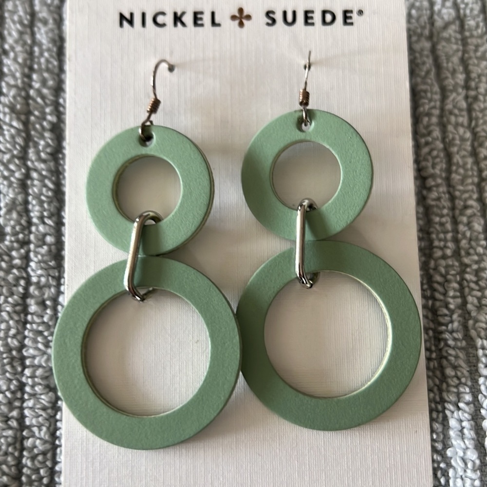 Nickel & Suede leather earrings